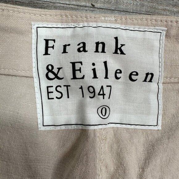 NWT Frank & Eileen Kinsale Blush Pink Cotton Blend Cropped Raw Hem Pants Sz 0 - Picture 13 of 14